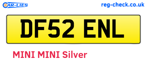 DF52ENL are the vehicle registration plates.