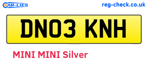 DN03KNH are the vehicle registration plates.