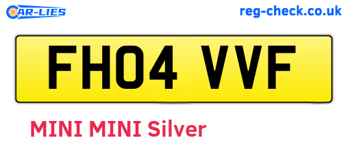 FH04VVF are the vehicle registration plates.