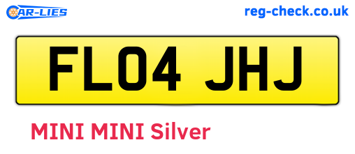 FL04JHJ are the vehicle registration plates.