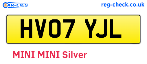 HV07YJL are the vehicle registration plates.