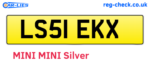 LS51EKX are the vehicle registration plates.