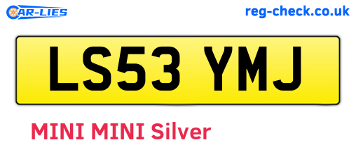 LS53YMJ are the vehicle registration plates.