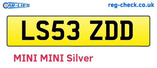 LS53ZDD are the vehicle registration plates.