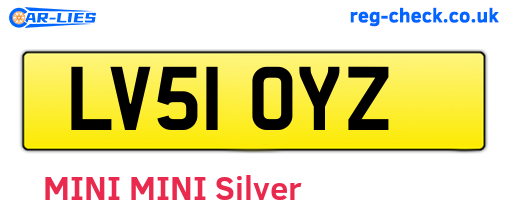 LV51OYZ are the vehicle registration plates.