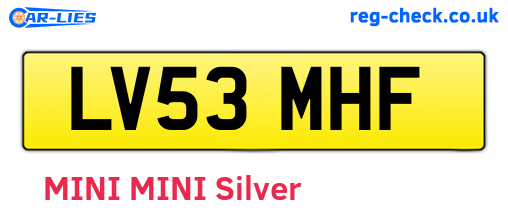 LV53MHF are the vehicle registration plates.