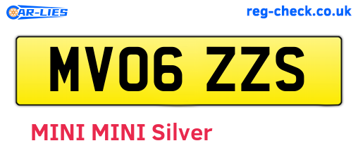 MV06ZZS are the vehicle registration plates.