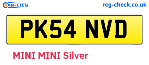 PK54NVD are the vehicle registration plates.