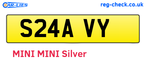 S24AVY are the vehicle registration plates.