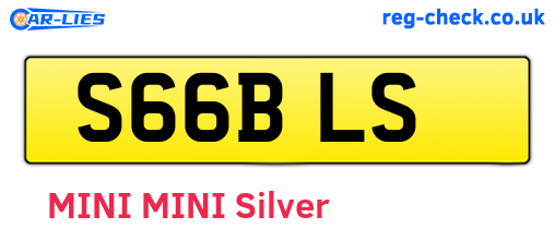 S66BLS are the vehicle registration plates.