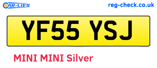 YF55YSJ are the vehicle registration plates.