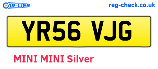 YR56VJG are the vehicle registration plates.