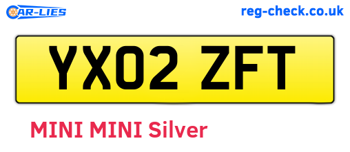 YX02ZFT are the vehicle registration plates.