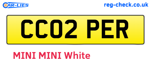 CC02PER are the vehicle registration plates.