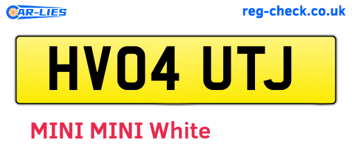 HV04UTJ are the vehicle registration plates.