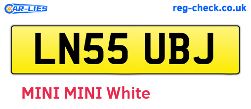 LN55UBJ are the vehicle registration plates.