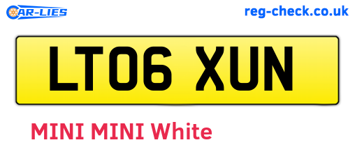 LT06XUN are the vehicle registration plates.
