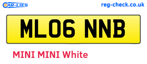 ML06NNB are the vehicle registration plates.