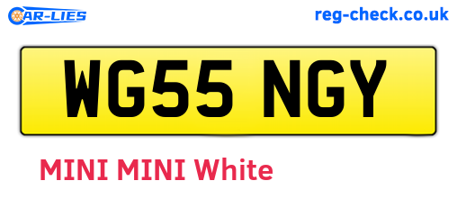 WG55NGY are the vehicle registration plates.