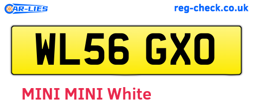 WL56GXO are the vehicle registration plates.