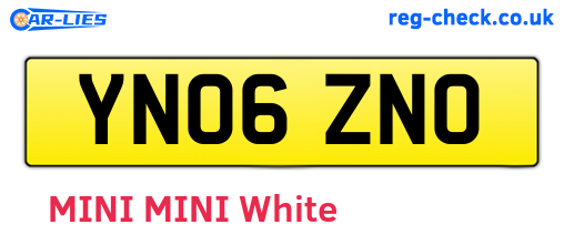 YN06ZNO are the vehicle registration plates.