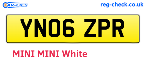 YN06ZPR are the vehicle registration plates.