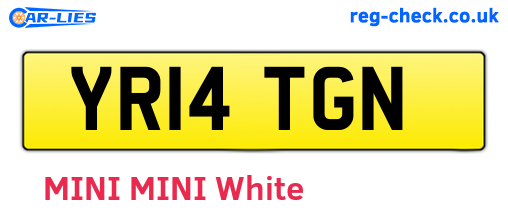 YR14TGN are the vehicle registration plates.
