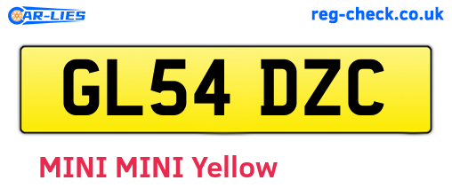 GL54DZC are the vehicle registration plates.