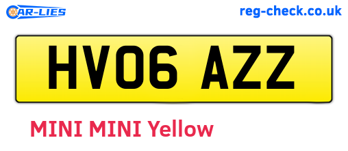 HV06AZZ are the vehicle registration plates.