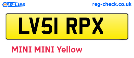LV51RPX are the vehicle registration plates.