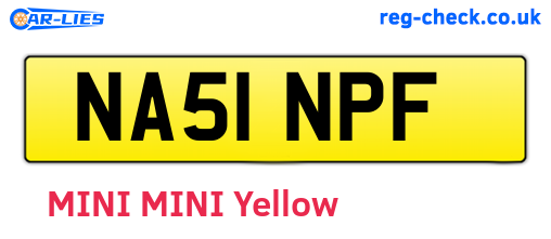 NA51NPF are the vehicle registration plates.