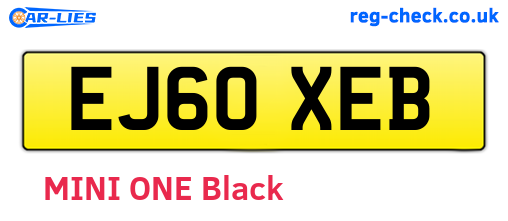 EJ60XEB are the vehicle registration plates.