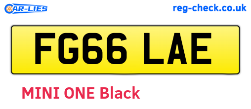 FG66LAE are the vehicle registration plates.
