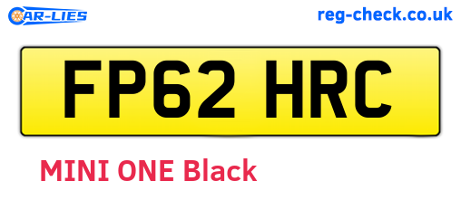 FP62HRC are the vehicle registration plates.