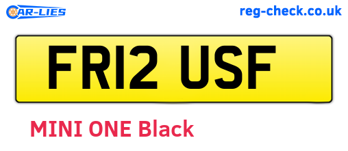 FR12USF are the vehicle registration plates.