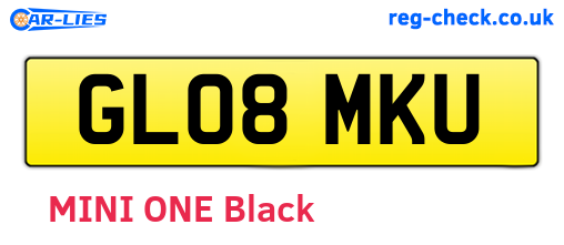 GL08MKU are the vehicle registration plates.
