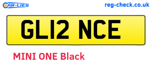 GL12NCE are the vehicle registration plates.