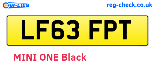 LF63FPT are the vehicle registration plates.