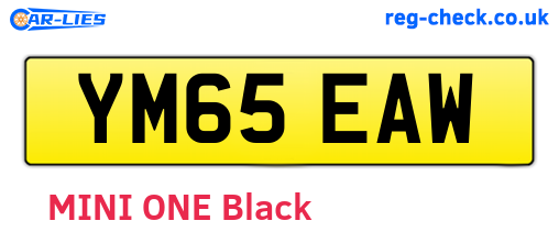 YM65EAW are the vehicle registration plates.