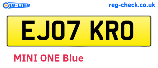 EJ07KRO are the vehicle registration plates.
