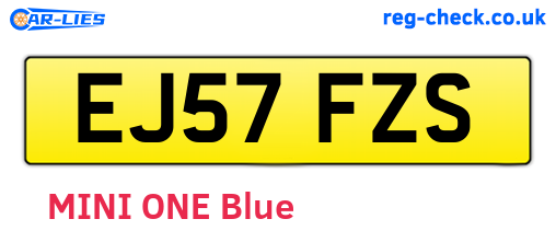 EJ57FZS are the vehicle registration plates.