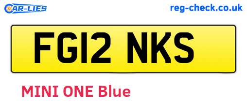 FG12NKS are the vehicle registration plates.