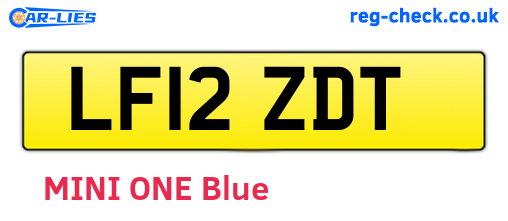 LF12ZDT are the vehicle registration plates.