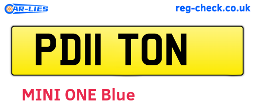 PD11TON are the vehicle registration plates.