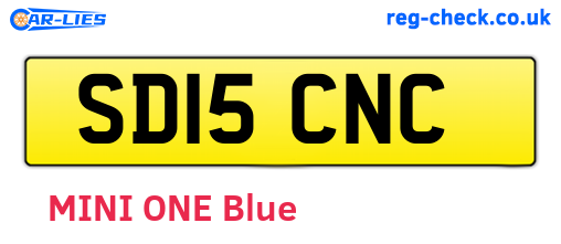 SD15CNC are the vehicle registration plates.