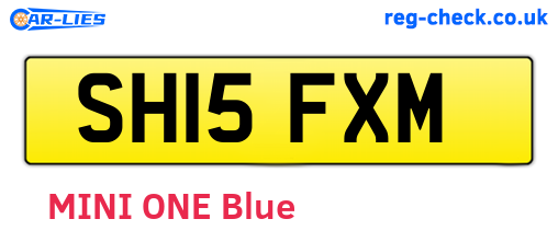 SH15FXM are the vehicle registration plates.