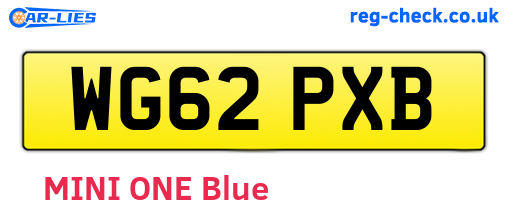 WG62PXB are the vehicle registration plates.
