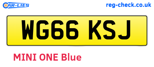 WG66KSJ are the vehicle registration plates.