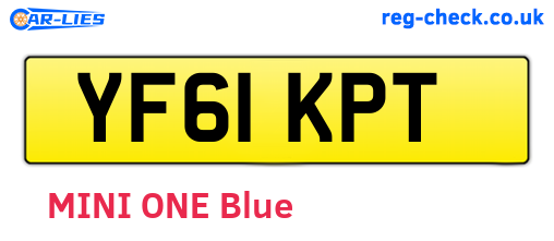 YF61KPT are the vehicle registration plates.