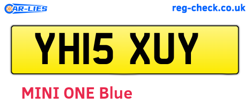 YH15XUY are the vehicle registration plates.